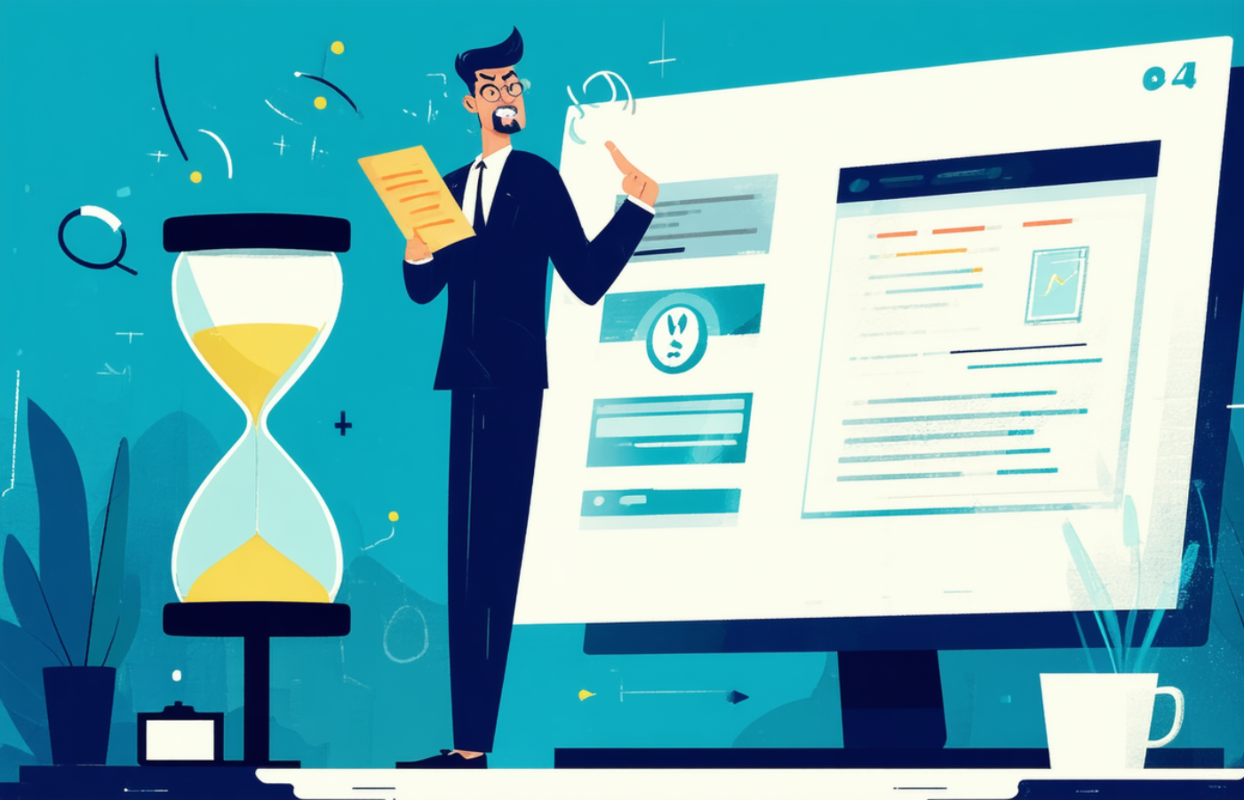 Frustrated business owner at slow website