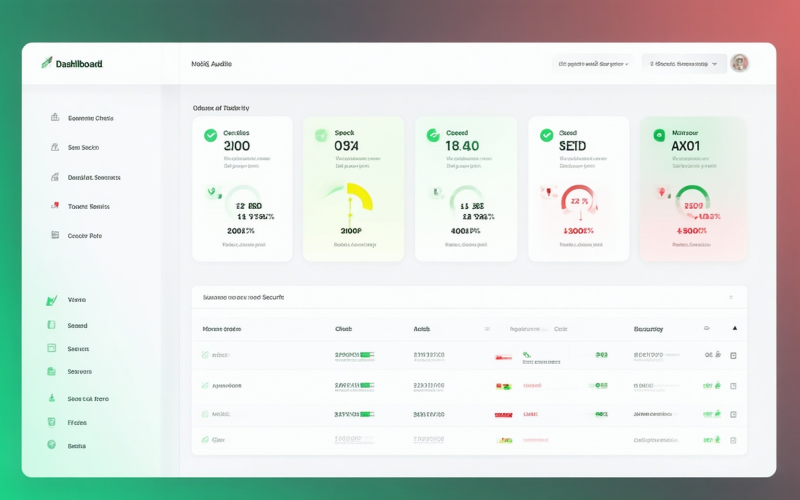 Audit checklist UI mock